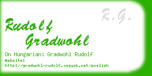 rudolf gradwohl business card